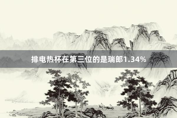 排电热杯在第三位的是瑞郎1.34%